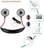 USB Neck Fan – 360° Hands-Free Portable Cooling Fan with 3 Speed Settings