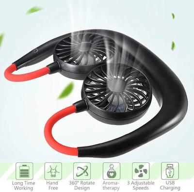 USB Neck Fan – 360° Hands-Free Portable Cooling Fan with 3 Speed Settings