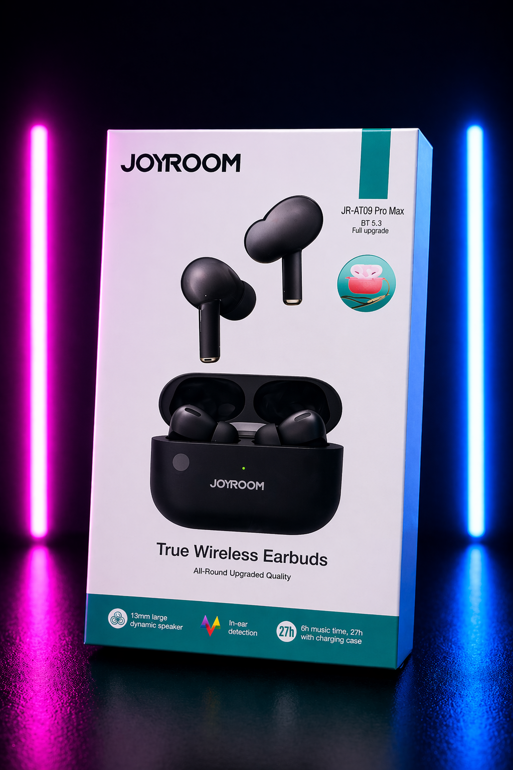 JOYROOM JR-AT09 Pro Max Wireless Earbuds – Bluetooth 5.3 HD Sound with Touch Control