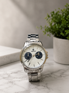 AQUATIME Silver Classic Watch for Men – Premium Stainless Steel Wristwatch