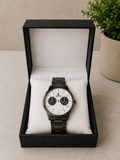 AQUATIME Black Stainless Steel Watch for Men – Bold Sporty Design