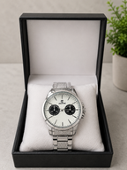 AQUATIME Silver Classic Watch for Men – Premium Stainless Steel Wristwatch