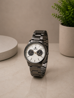AQUATIME Black Stainless Steel Watch for Men – Bold Sporty Design
