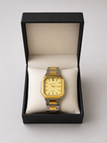 Aqua Time Gold Silver Quartz Watch for Men – Luxury Two-Tone Wristwatch